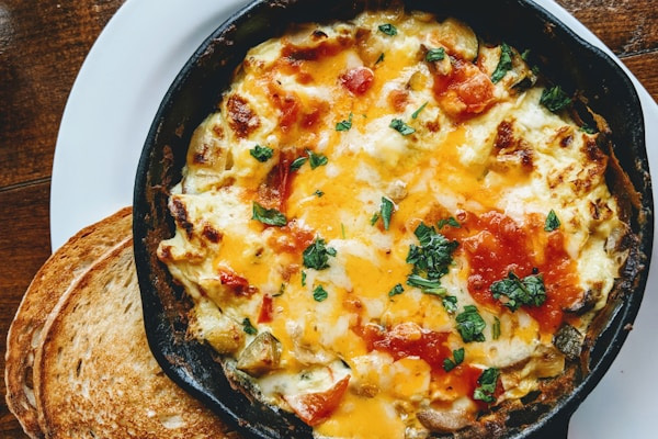 Omelette with microgreens